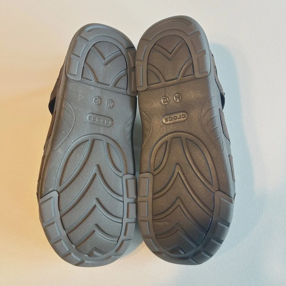Crocs Mens Yukon Fisherman‎ Sandals Brown Size 12